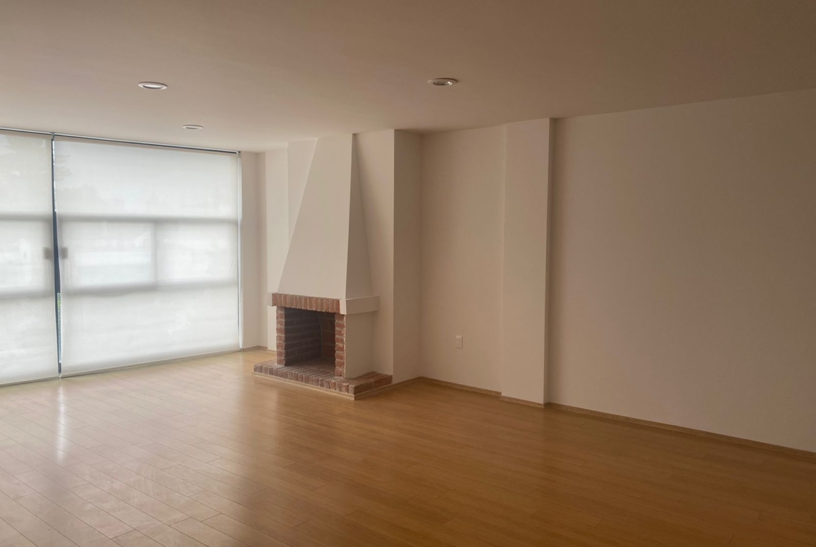 Estancia con chimenea en Polanco